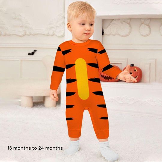 Winnie the Pooh Tigger 3D Long Sleeve Baby Romper, Cosplay, Toddler Baby Clothing