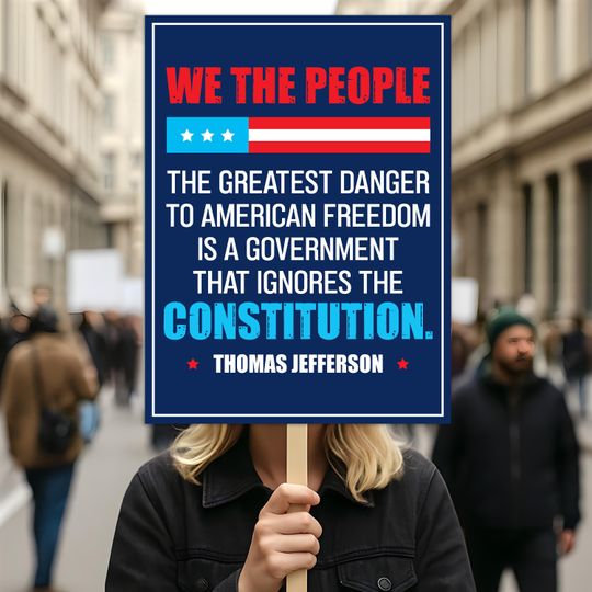 Discover The Greatest Danger To Freedom Resist Protest Sign, Anti-Trump, Political Activist Rally Sign, Resist Fascism Protest Poster