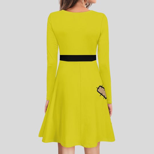 Dopey Inspired All-over print long sleeve midi dress | Halloween | Cosplay | Women's Clothing