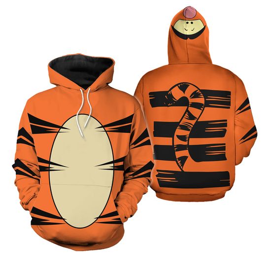 Pooh Tigger Piglet Eeyore 3D Hoodie & Joggers Set, Winnie the Pooh Cosplay Costume, Halloween Outfit