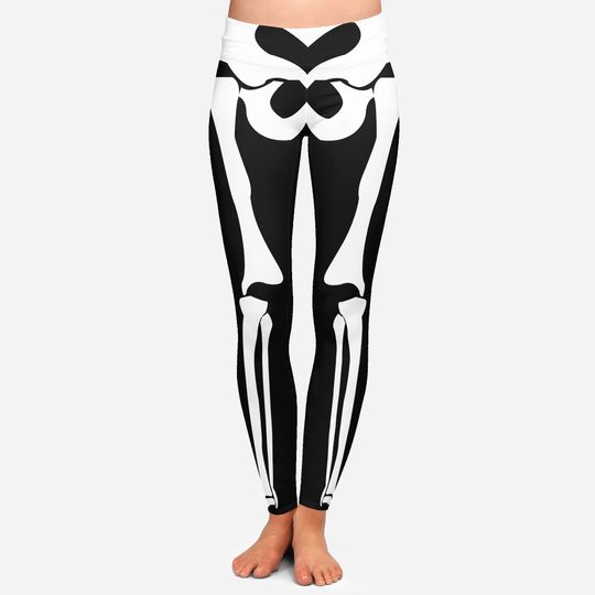 Skeleton Workout Leggings Halloween Women Cosplay Workout Bones Running