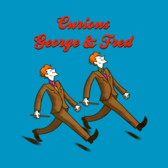 Curious George And Fred - Harry Potter - T-Shirt