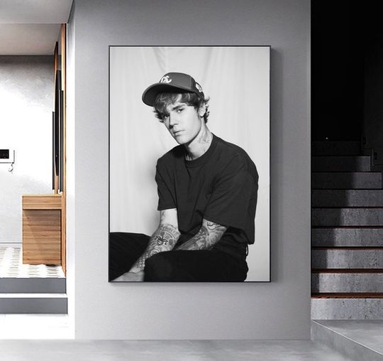 Justin Bieber Poster Painting Print Wall Deocr Living Room