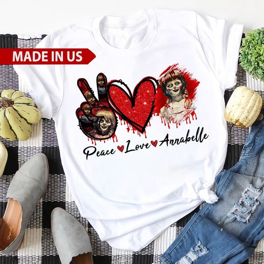 Annabelle Doll Shirt, Peace Love Annabelle