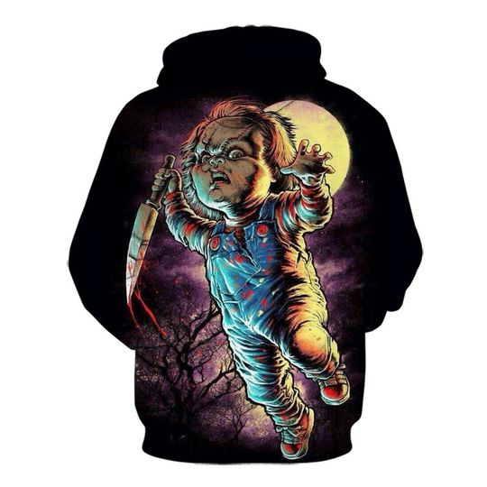 Chucky 3D Hoodie Cosplay Costume, Horror Shirt