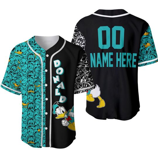 Donald Duck Disney Baseball Jersey Disney Cartoon