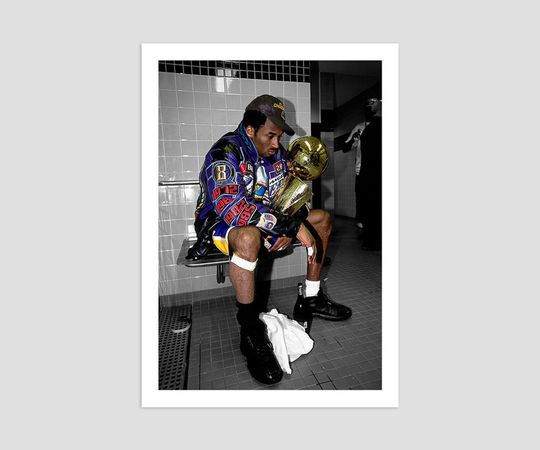 Kobe Bryant 2001 Championship Celebration Photo Poster