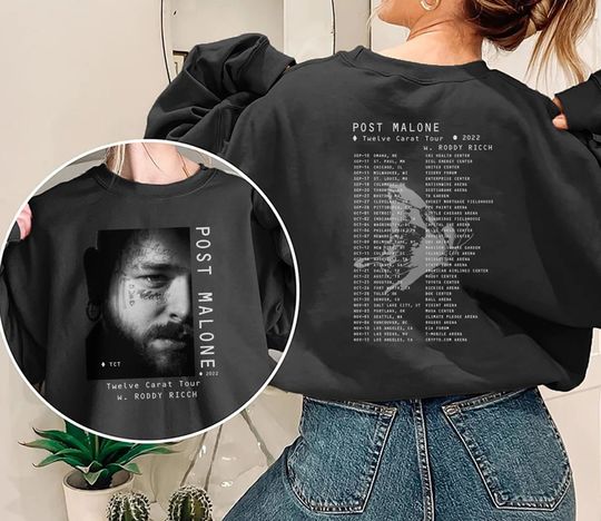 Post Malone Twelve Carat 2022 Tour Shirt