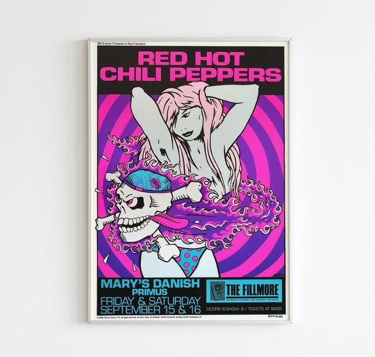 Red Hot Chili Peppers Vintage Premium Matte Vertical Poster