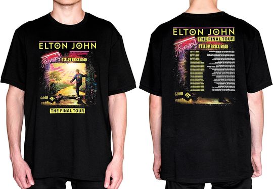 Elton John Farewell Tour 2022 Double Sided Tshirt