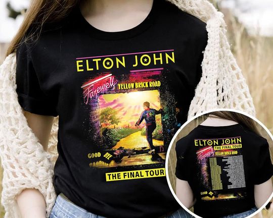 Elton John Farewell Tour 2022 Double Sided Tshirt