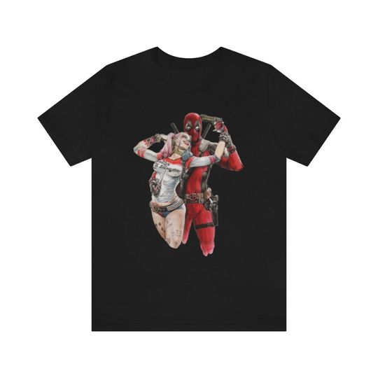 Adult Harley Quinn and Deadpool Tee