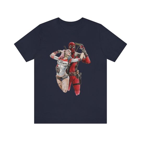 Adult Harley Quinn and Deadpool Tee