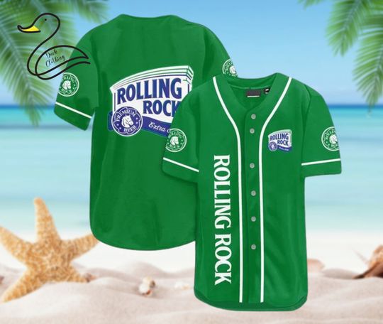 Green Rolling Rock Beer Baseball Jersey, Halloween Shirt