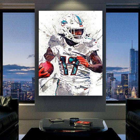 Jaylen Waddle Poster, Miami Dolphins