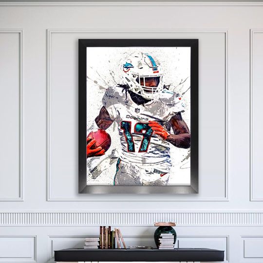 Jaylen Waddle Poster, Miami Dolphins