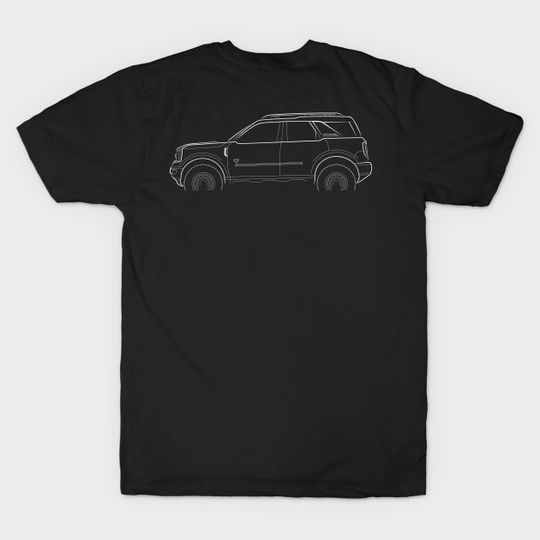front/profile - Ford Bronco Sport - stencil, white - Bronco Sport - T-Shirt