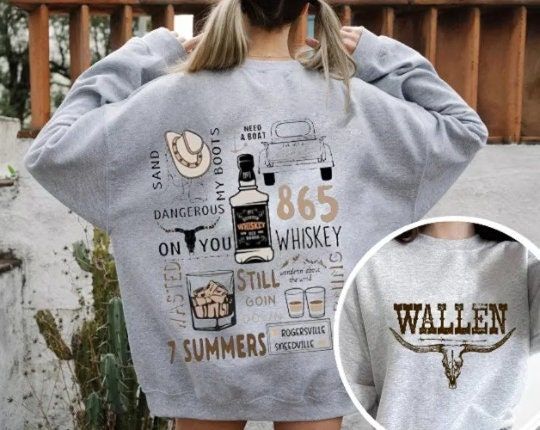 Retro Wallen Western SweatShirt, Cowboy Wallen Sweatshirt