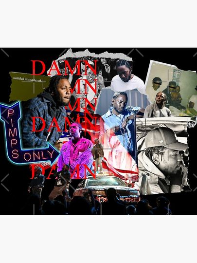 Kendrick Lamar Collage Tapestry