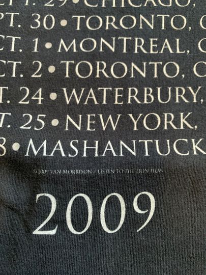 Van Morrison Astral Weeks Tour T-Shirt