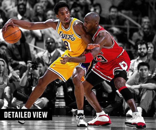 Kobe Bryant Michael Jordan 1998 Photo Poster