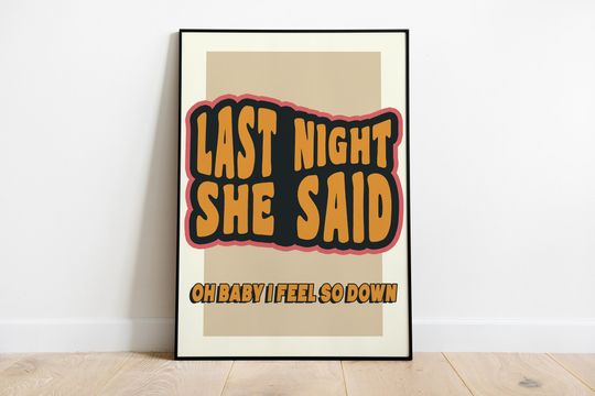 The Strokes | Last Night | Concert Typographic Poster