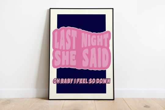 The Strokes | Last Night | Concert Typographic Poster