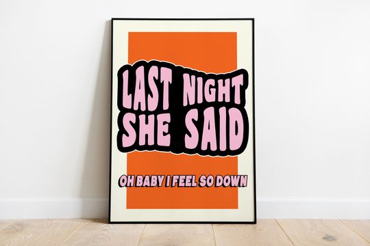 The Strokes | Last Night | Concert Typographic Poster