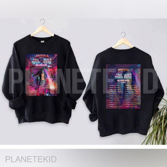 Rockzilla The Second Leg Tour 2023 Tee, Papa Roach Falling In Reverse hoodie