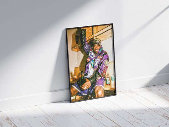 Kobe Bryant Locker room Champion Celebration Poster