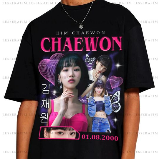 Chaewon Vintage Le Sserafim Merch Tshirt