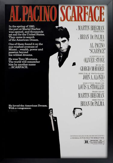 Scarface Movie Poster Framed and Ready to Hang Poster