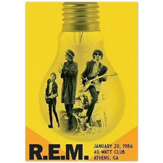 R.E.M 1986 Poster | Music Concert Poster