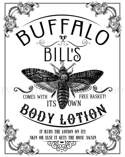 Buffalo Bill's Body Lotion Printable, The Silence Of The Lambs Poster