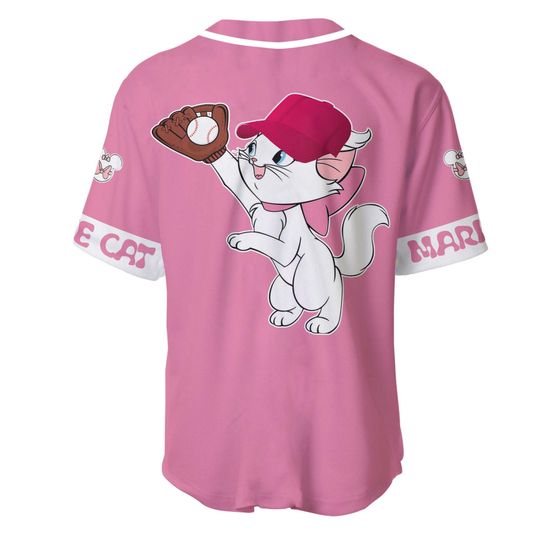 Marie Cat Light Pink White | Custom Disney Jersey