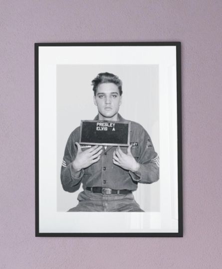 Elvis Presley Mugshot Wall Art Poster