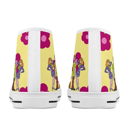 Scooby Doo, Flower Power, Cartoon High Top Sneakers