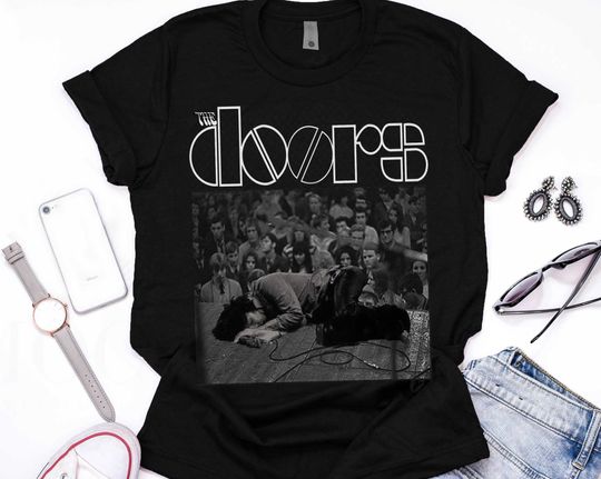 The Doors Jim Morrison Vintage Band Setup Official Tee T-Shirt