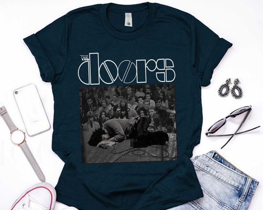 The Doors Jim Morrison Vintage Band Setup Official Tee T-Shirt