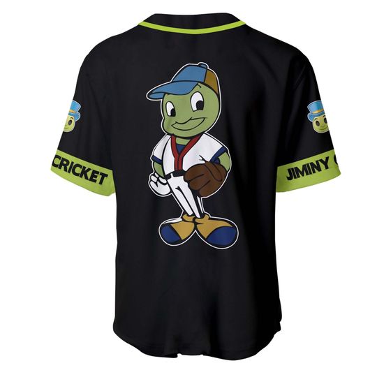 Jiminy Cricket Green Black | Disney Custom Baseball Jersey