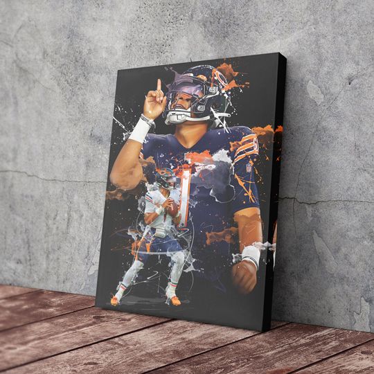 Justin Fields Poster Chicago Bears Poster