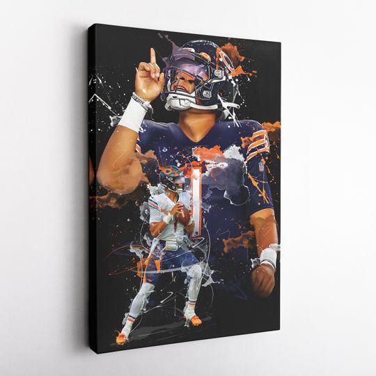 Justin Fields Poster Chicago Bears Poster