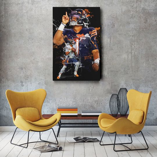 Justin Fields Poster Chicago Bears Poster
