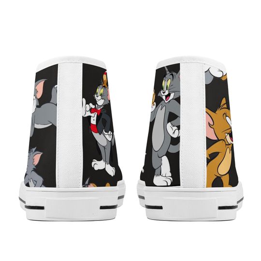 Tom & Jerry Funny Cartoon High Top Sneakers
