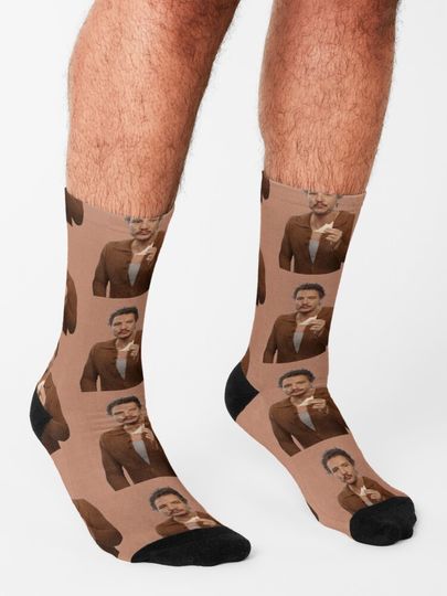 Pedro Pascal Eating a Sandwich / Toast Meme Socks