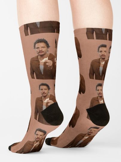 Pedro Pascal Eating a Sandwich / Toast Meme Socks