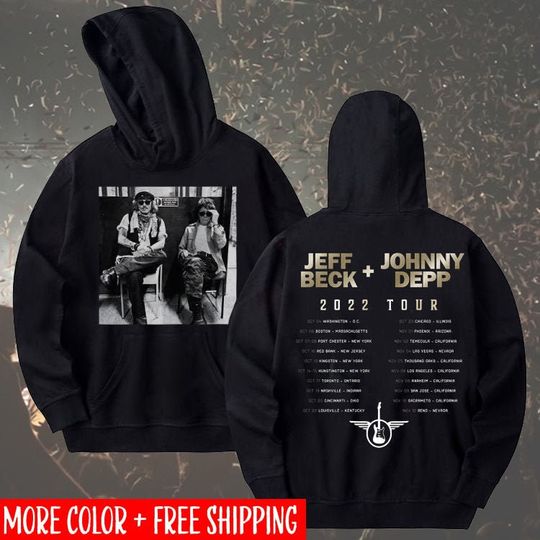 Jeff Beck and Johnny Depp 2022 Tour Hoodie