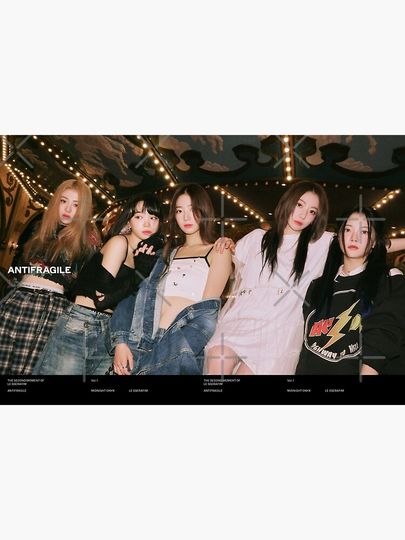 LE SSERAFIM 'ANTIFRAGILE' CONCEPT PHOTO MIDNIGHT ONYX Premium Matte Vertical Poster