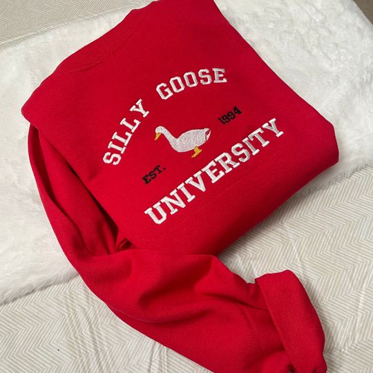 Silly Goose University Embroidered Sweatshirt