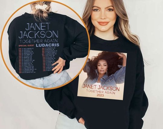 Janet Jackson Together Again Tour 2023 Shirt